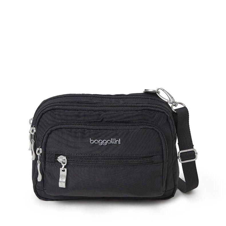 TRIPLE ZIP BAGG (TRZ419), Color: BLACK
