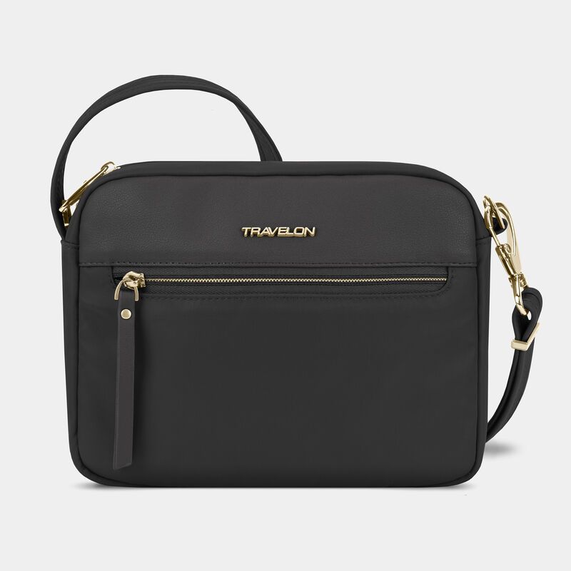 ADDISON ANTI-THEFT SMALL CROSSBODY (43493), Color: 500 BLACK