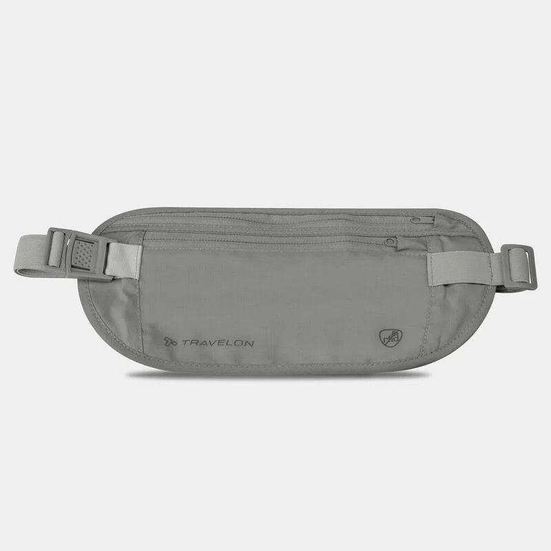 RFID BLOCKING UNDERGARMENT WAIST POUCH (12997-510) GRAY