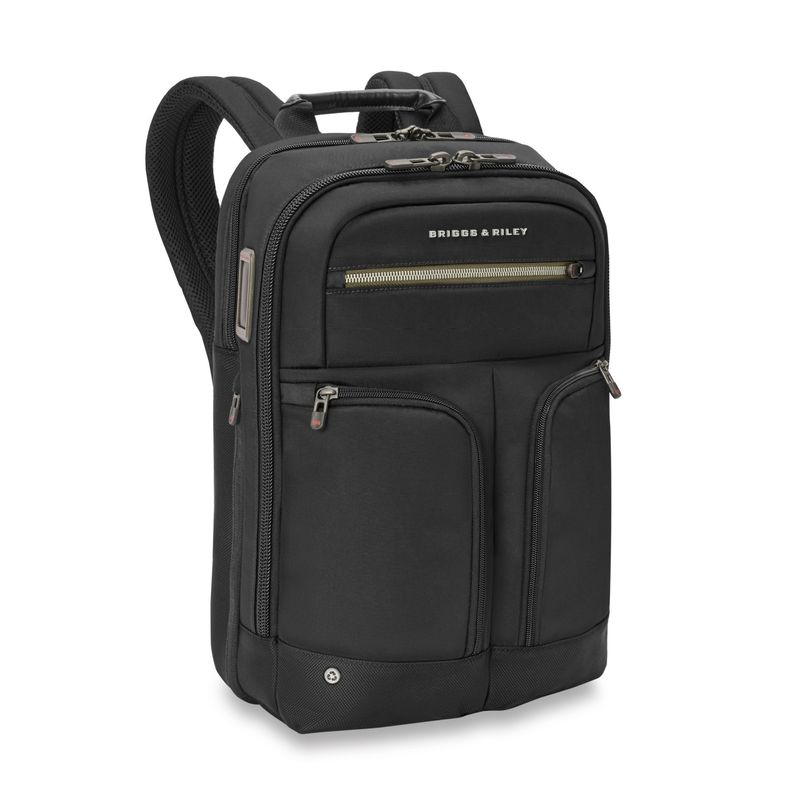 HTA RECYCLED SLIM EXPANDABLE BACKPACK (AK123X-4) BLACK