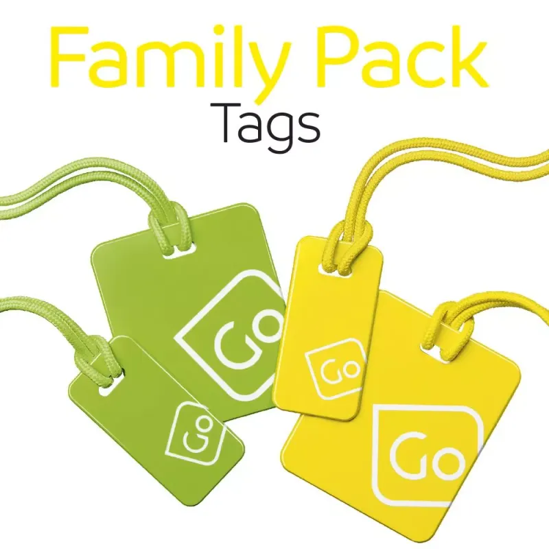 LUGGAGE TAG FAMILY PACK (155.104) YELLOW/GREEN