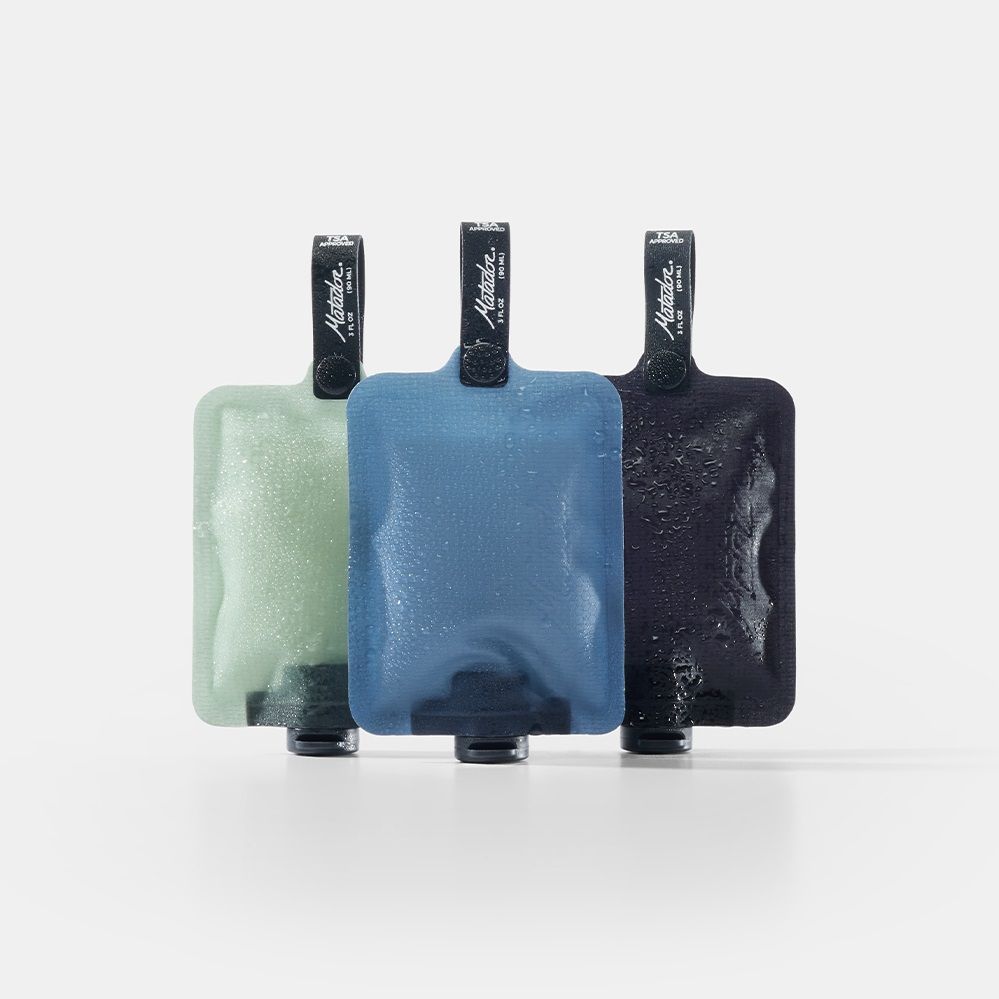 FLATPAK TOILETRY BOTTLE 3-PACK (MATFPB3001), Color: MULTI 1 (CHARCOAL/SLATE BLUE/SAGE)