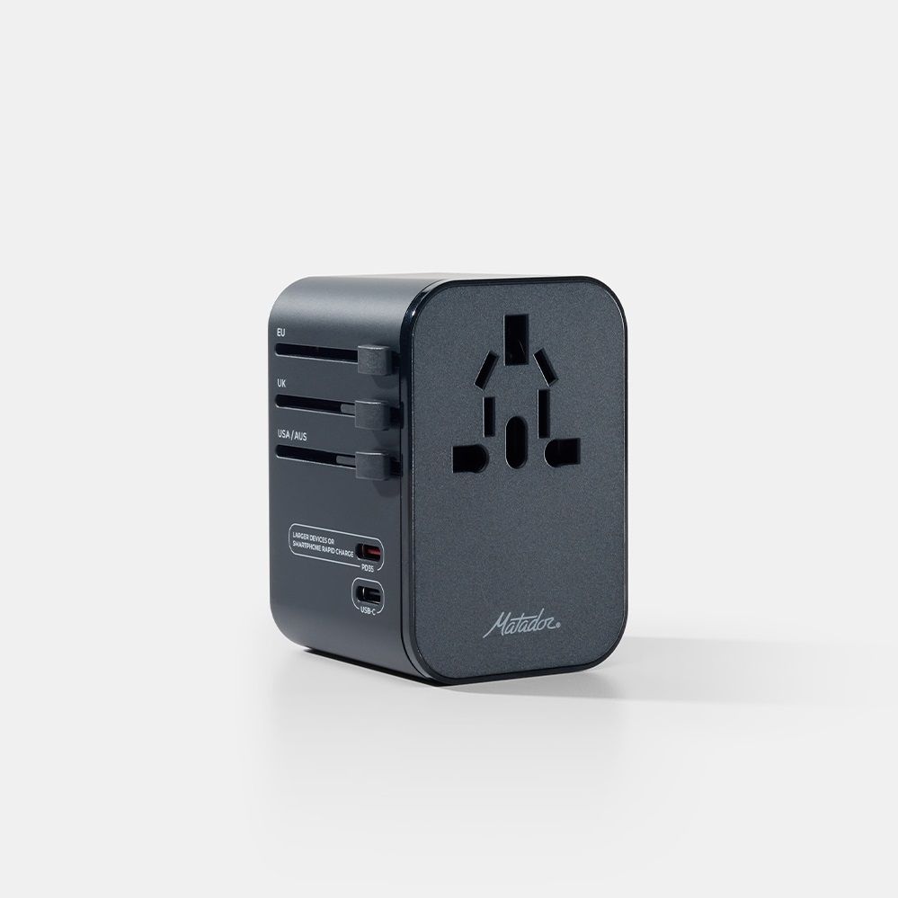 GLOBAL TRAVEL ADAPTER (MATJY307001), Color: BLACK