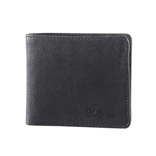 CENTRAL PARK LEATHER BILLFOLD WALLET W/ WING (CP-8444) BLACK
