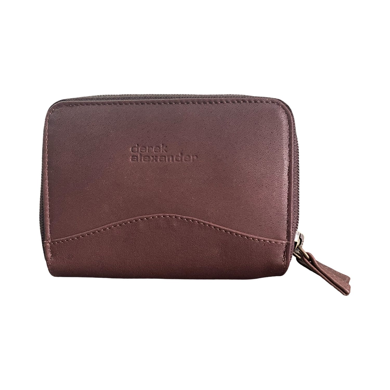 ACCORDIAN STYLE LEATHER CARD/COIN CASE  (FB-1922) BROWN