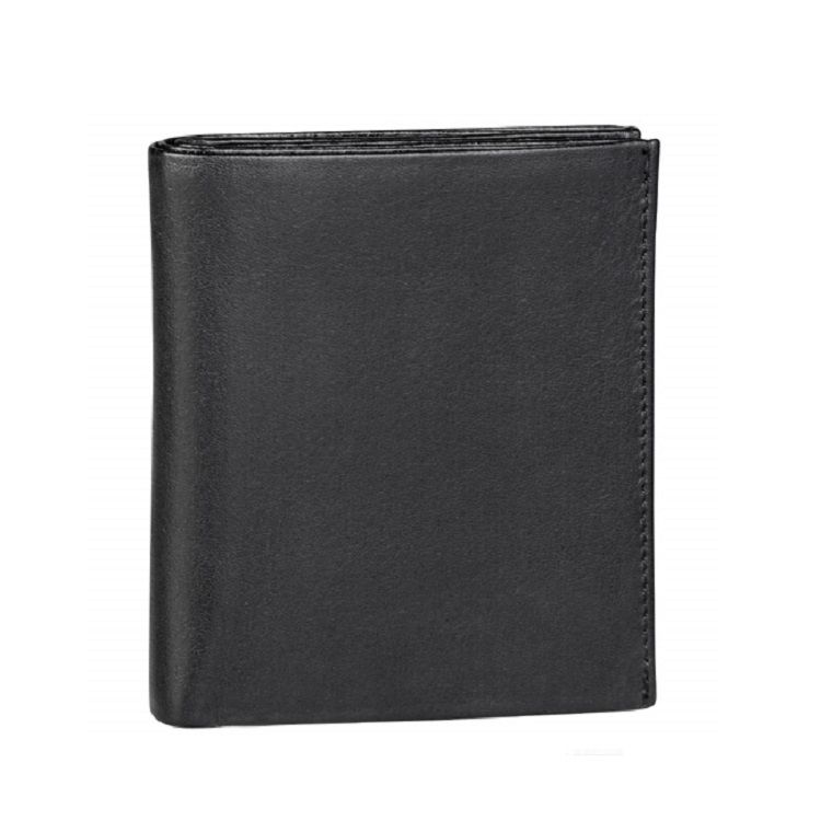 NAVAJO COMPACT LEATHER BILLFOLD W/ ID WING (TU-809) BLACK