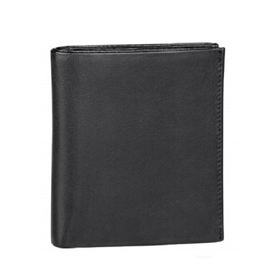 NAVAJO COMPACT LEATHER BILLFOLD W/ ID WING (TU-809) BLACK