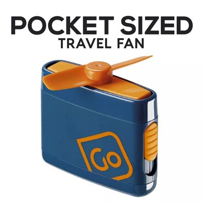 MICRO FAN, POCKET SIZED TRAVEL FAN BLUE/ORANGE (505.301)