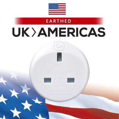 UK TO AMERICAS GROUNDED ADAPTOR (526) WHITE