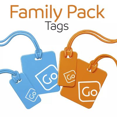 LUGGAGE TAG FAMILY PACK (155.203) BLUE/ORANGE
