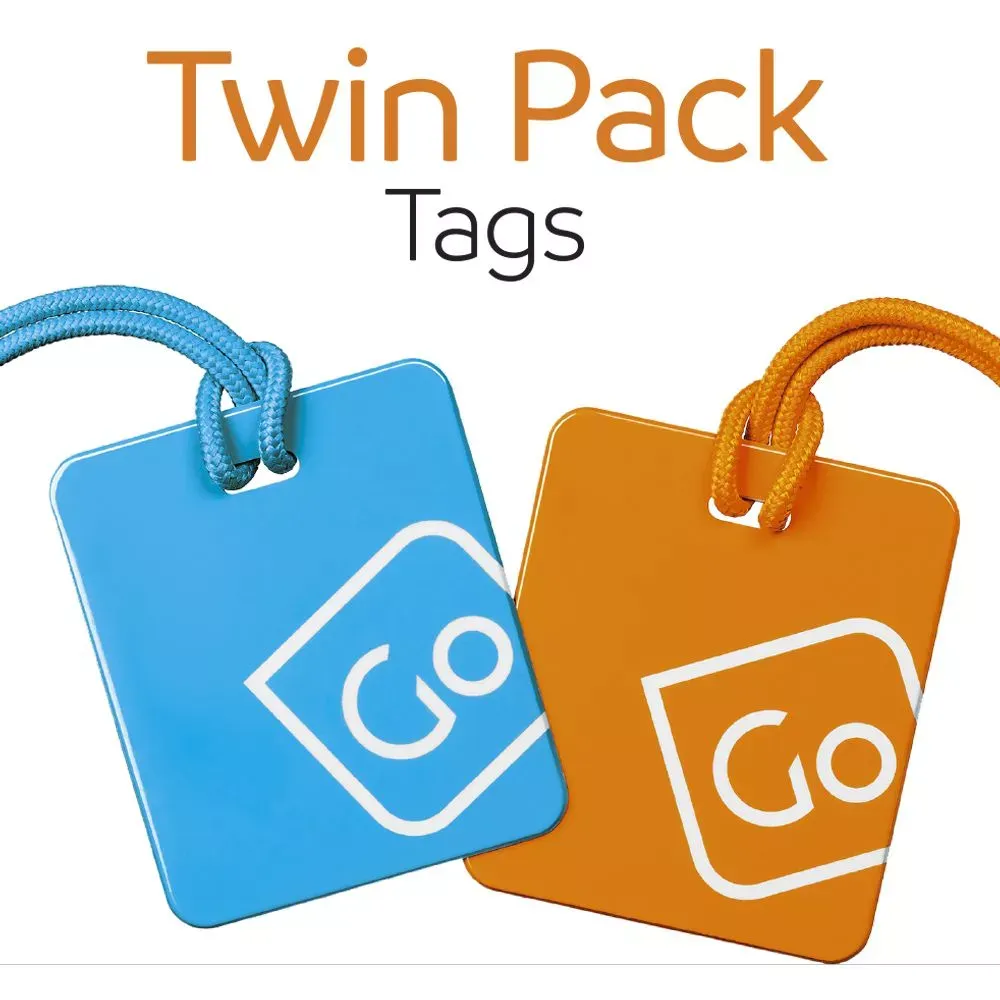 LUGGAGE TAG TWIN PACK (152.204) BLUE/ORANGE