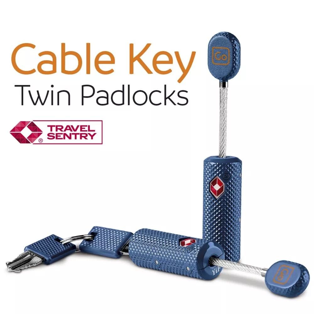 CABLE KEY TWIN TSA PADLOCKS (359.201) NAVY