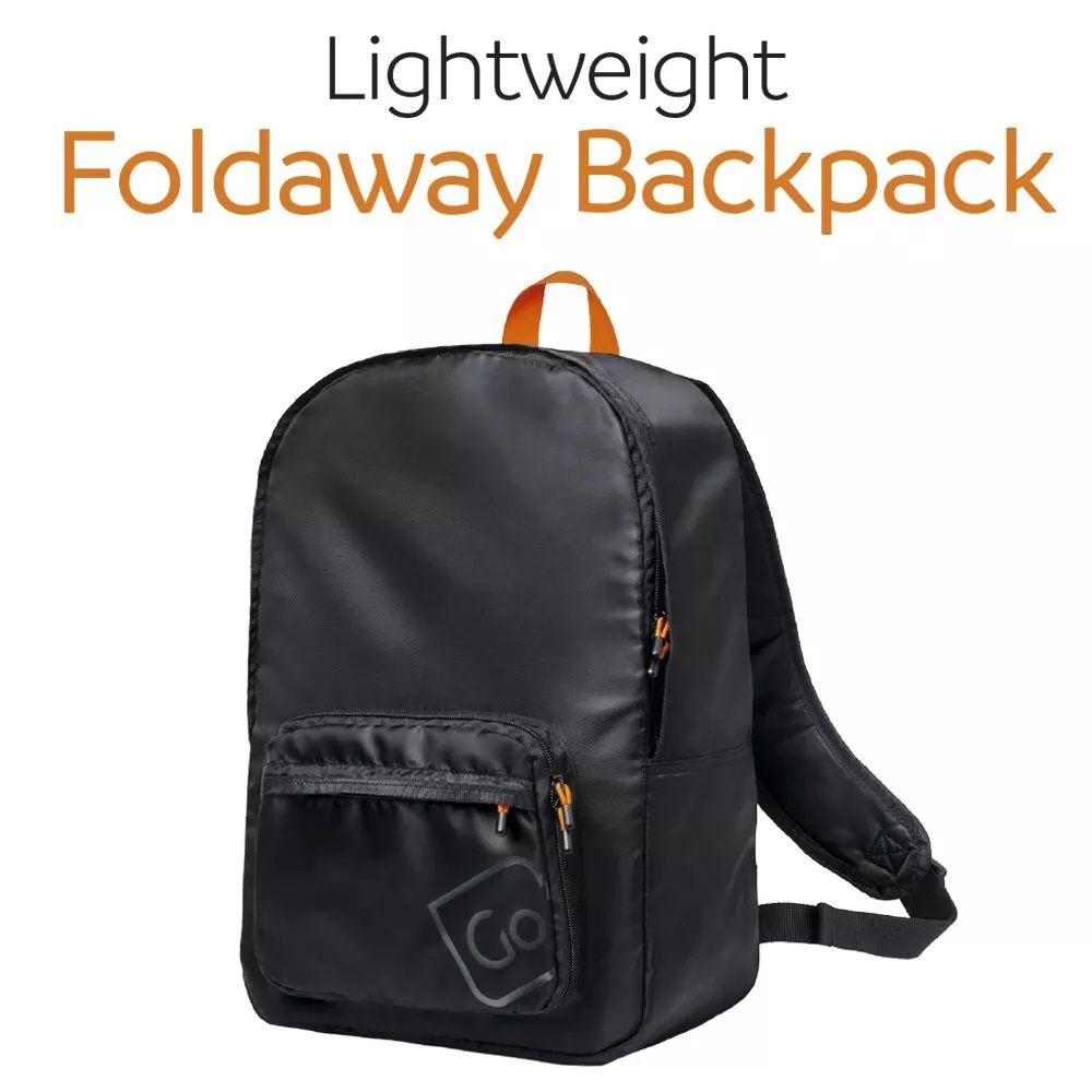 LIGHTWEIGHT FOLDAWAY PACKABLE BACKPACK (865.201) BLACK