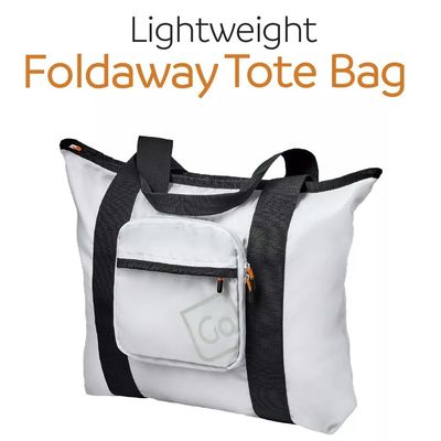LIGHTWEIGHT FOLDAWAY PACKABLE TOTE BAG (866.201) GREY