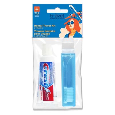DENTAL TRAVEL KIT 2PC CREST + TRAVEL TOOTHBRUSH (T60645)