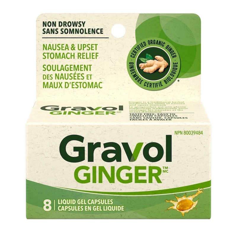 GRAVOL GINGER LIQUID GEL CAPSULES 8ct (G31305)