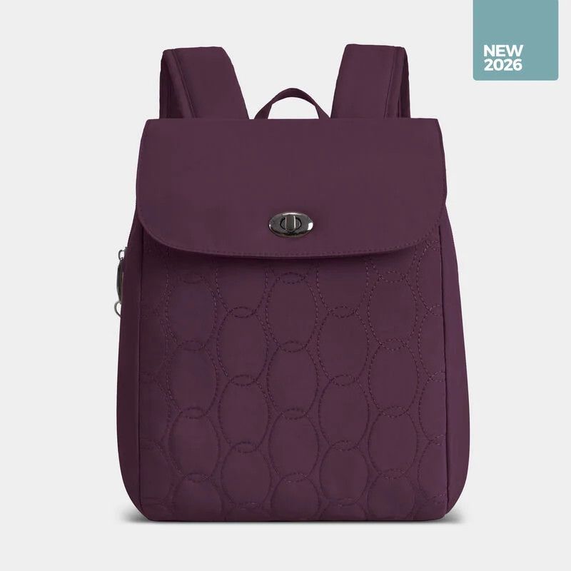 RUNWAYS ANTI-THEFT COMPACT BACKPACK (43717), Color: 160 PLUM