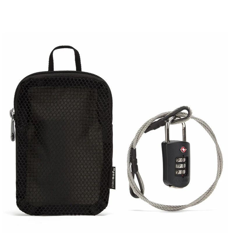 PROSAFE 1000 TSA COMBO LOCK WITH STEEL CABLE, BLACK (10261100)