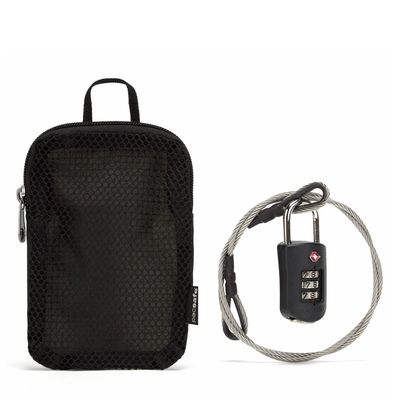 PROSAFE 1000 TSA COMBO LOCK WITH STEEL CABLE, BLACK (10261100)