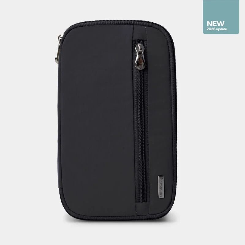 RFID BLOCKING FAMILY PASSPORT WALLET (43705), Color: 500 BLACK