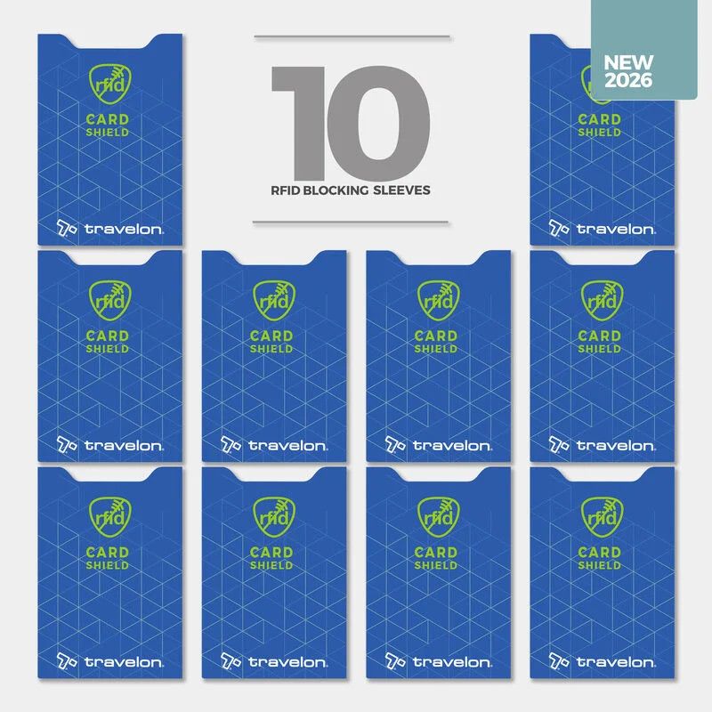 RFID BLOCKING CARD SLEEVES SET OF 10 (13701-340) COBALT