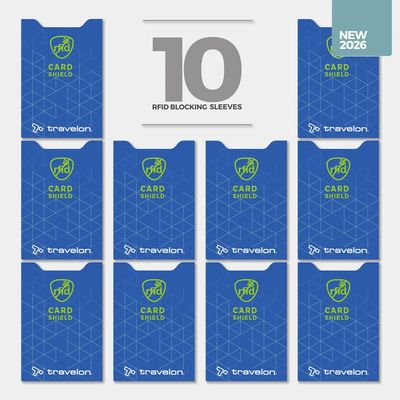 RFID BLOCKING CARD SLEEVES SET OF 10 (13701-340) COBALT