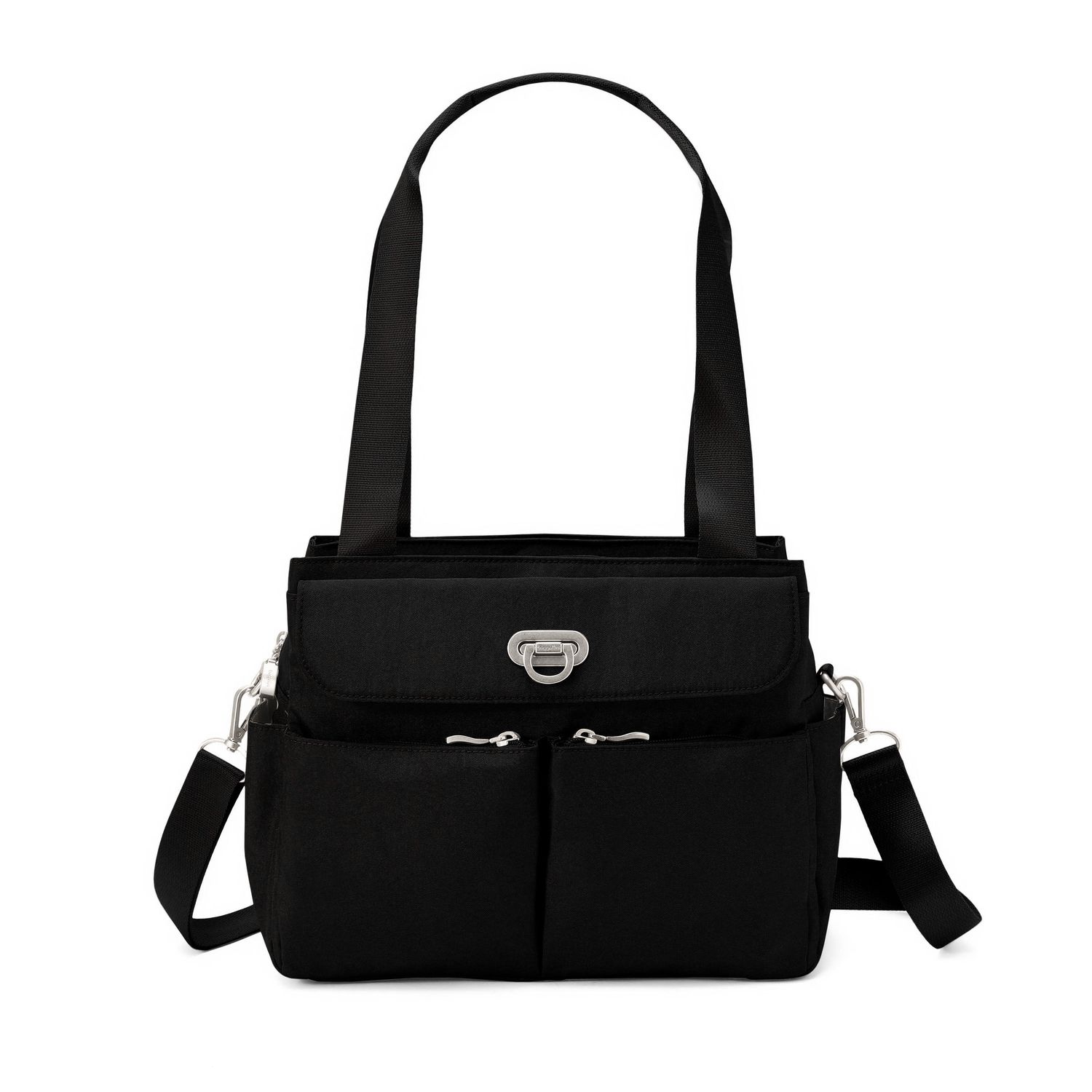 COASTAL FLIP LOCK SATCHEL (CTS201), Color: BLACK