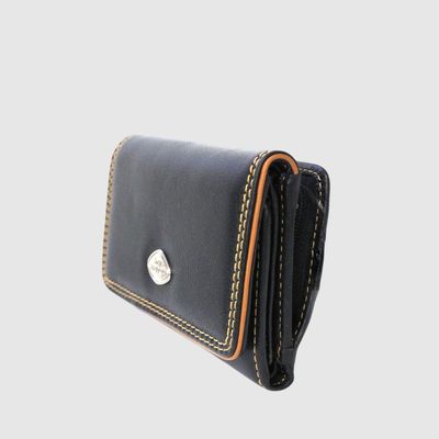ITALIAN LEATHER RFID TRI-FOLD WALLET W/ WING &amp; ZIP (588359)
