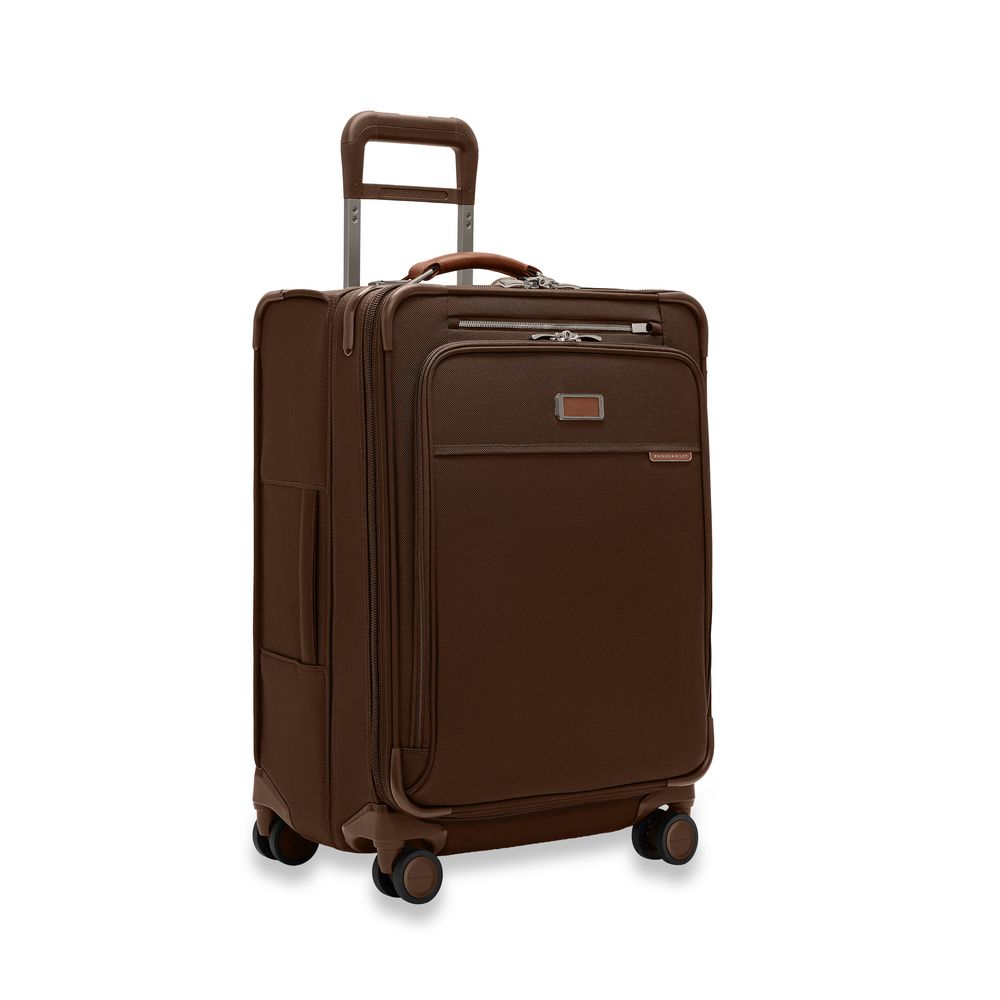 BASELINE COMPACT 24" CHECKED EXPANDABLE SPINNER (BLU124CXSP-18) CHOCOLATE
