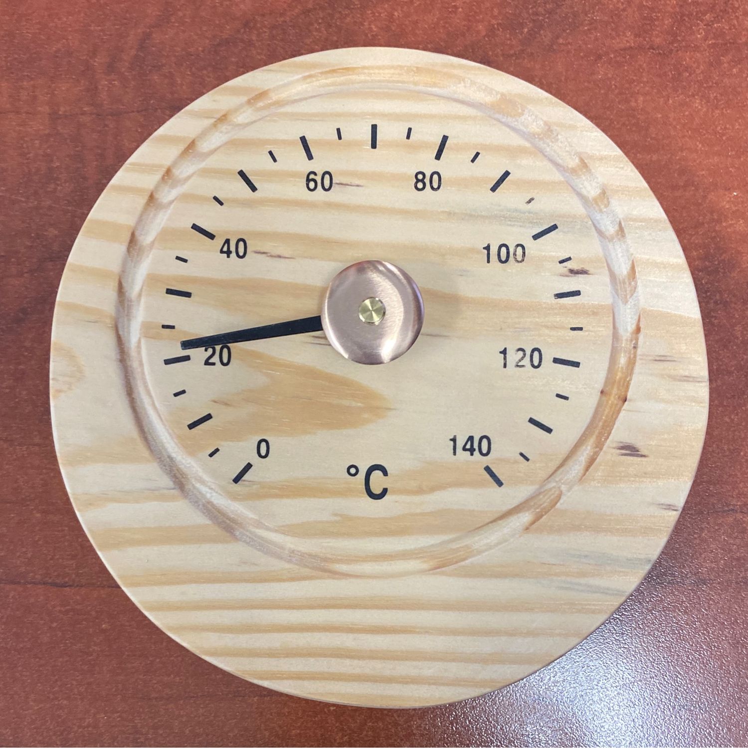 Wooden Econo Round Thermometer (SA08)