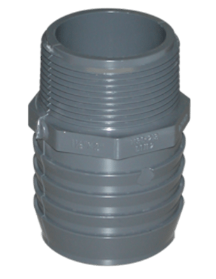 Adapter 1.5' MPT x 2" Ribbed Barbed (DIS-001)