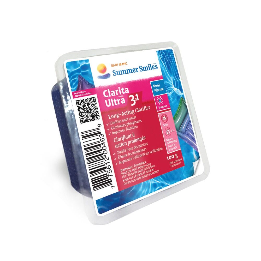 SUMMER SMILES CLARITA ULTRAâ„¢ 3 IN 1 GEL CUBE - LONG-LASTING CLARIFIER ?? SUMMER SMILES CLARITA ULTRAâ„¢ 3 IN 1 GEL CUBE - LONG-LASTING CLARIFIER ??