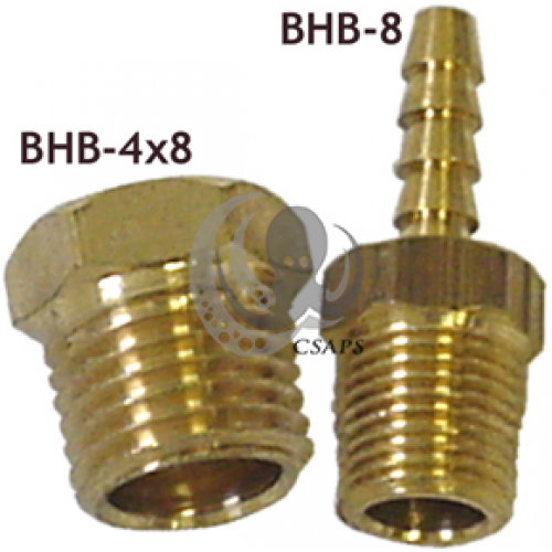 BRASS BARB FITTING,  1/8" MPT X 1/8" B (BHB-8)