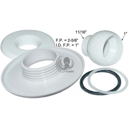 EYEBALL W/ FLANGE - WHITE (10-3955)