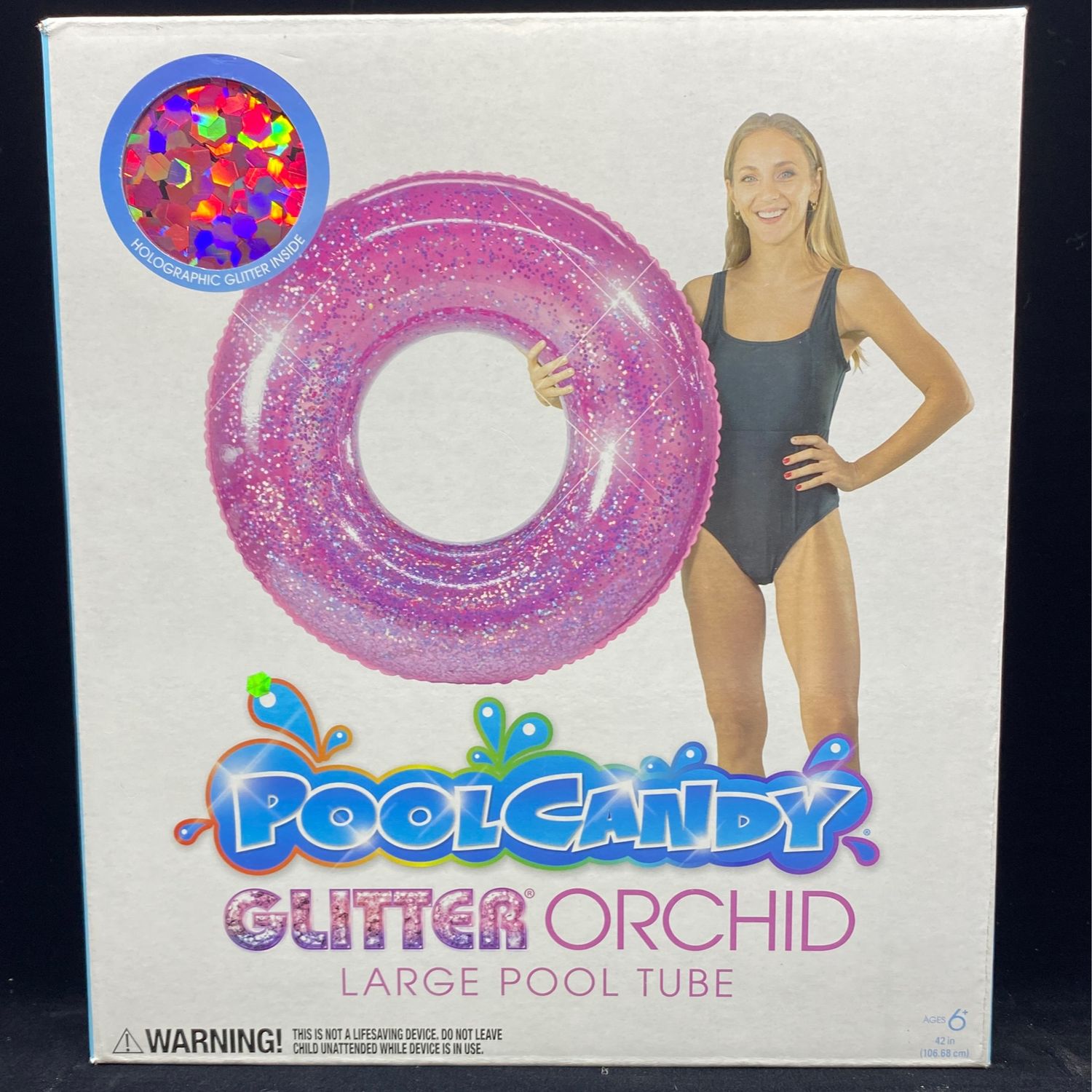 ORCHID GLITTER POOL TUBE
