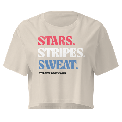 Stars. Stripes. Sweat. Crop Tee
