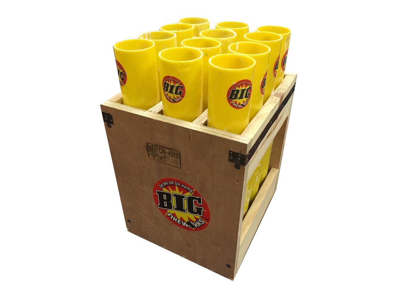 12 TUBE RACK 1.75&quot; SHELL - YELLOW FIBERGLASS