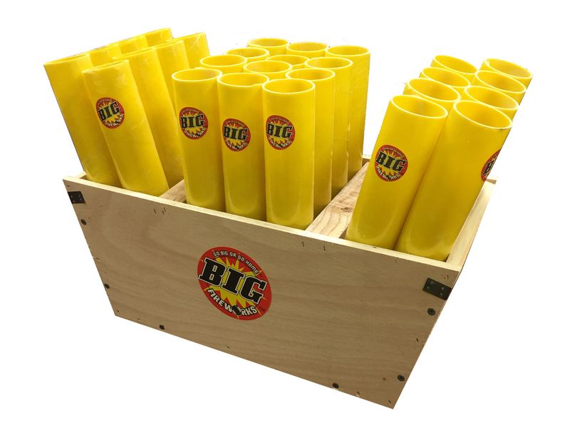 28 TUBE RACK 1.75" SHELL - YELLOW FIBERGLASS