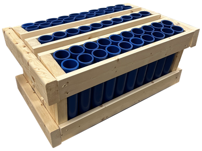 50 SHOT DOUBLE ROW FAN w HDPE TUBES