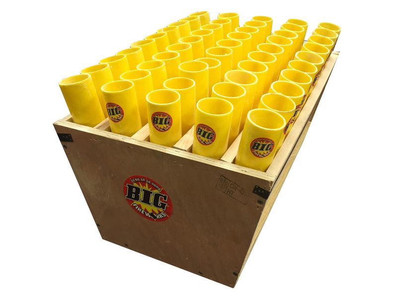 50 TUBE RACK 1.75" SHELL - YELLOW FIBERGLASS