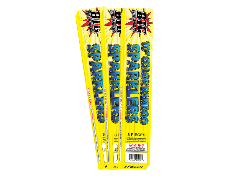 10" BAMBOO COLORED SPARKLERS