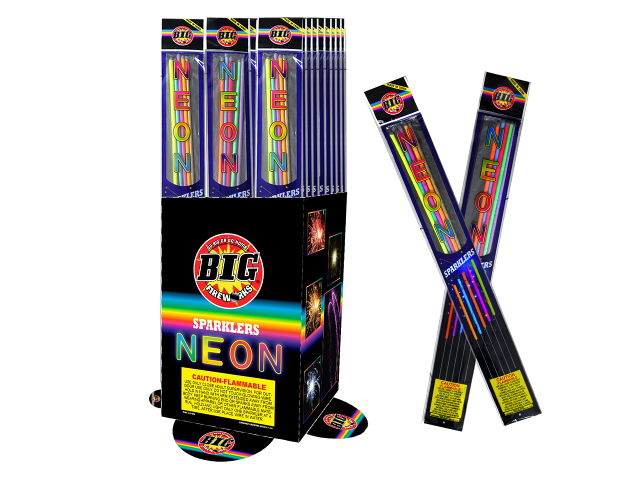 NEON SPARKLERS 20&quot; (BIGFIREWORKS PREMIUM)