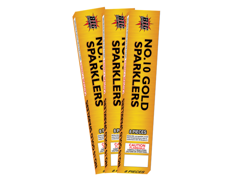 10" METAL GOLD SPARKLERS