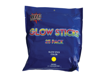 25 PACK GLOW STICK - YELLOW