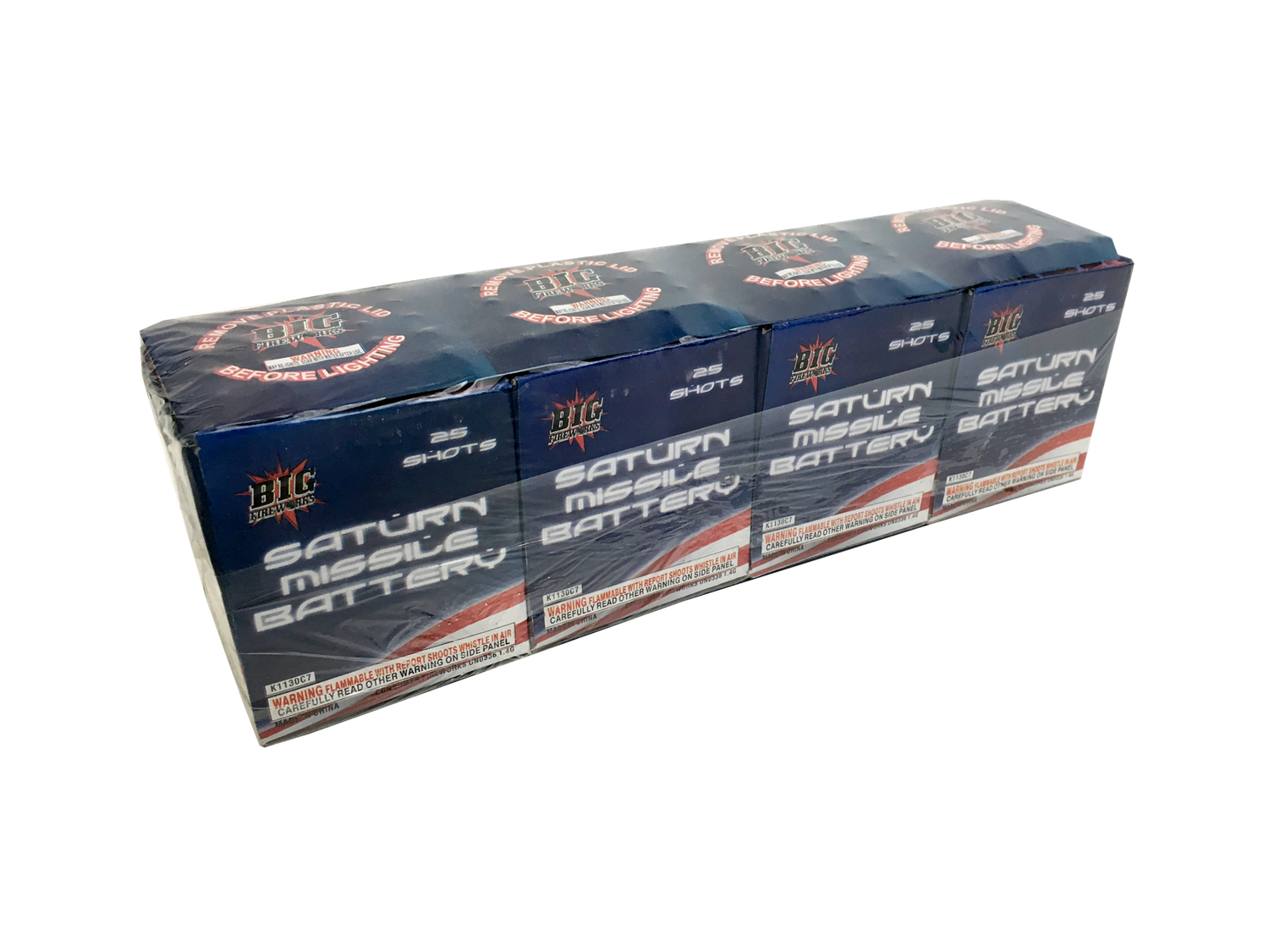 25 SHOT SATURN MISSILE 4 &amp; 1 CELLOPHANE