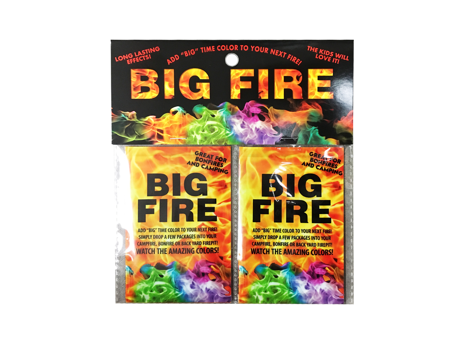 2 PACK BIG FIRE W/HEADER - CAMPFIRE COLOR CHANGER