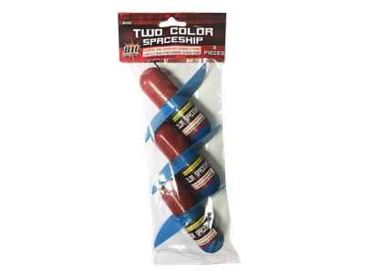 3 PACK TWO COLOR SPACESHIP WITH HEADER