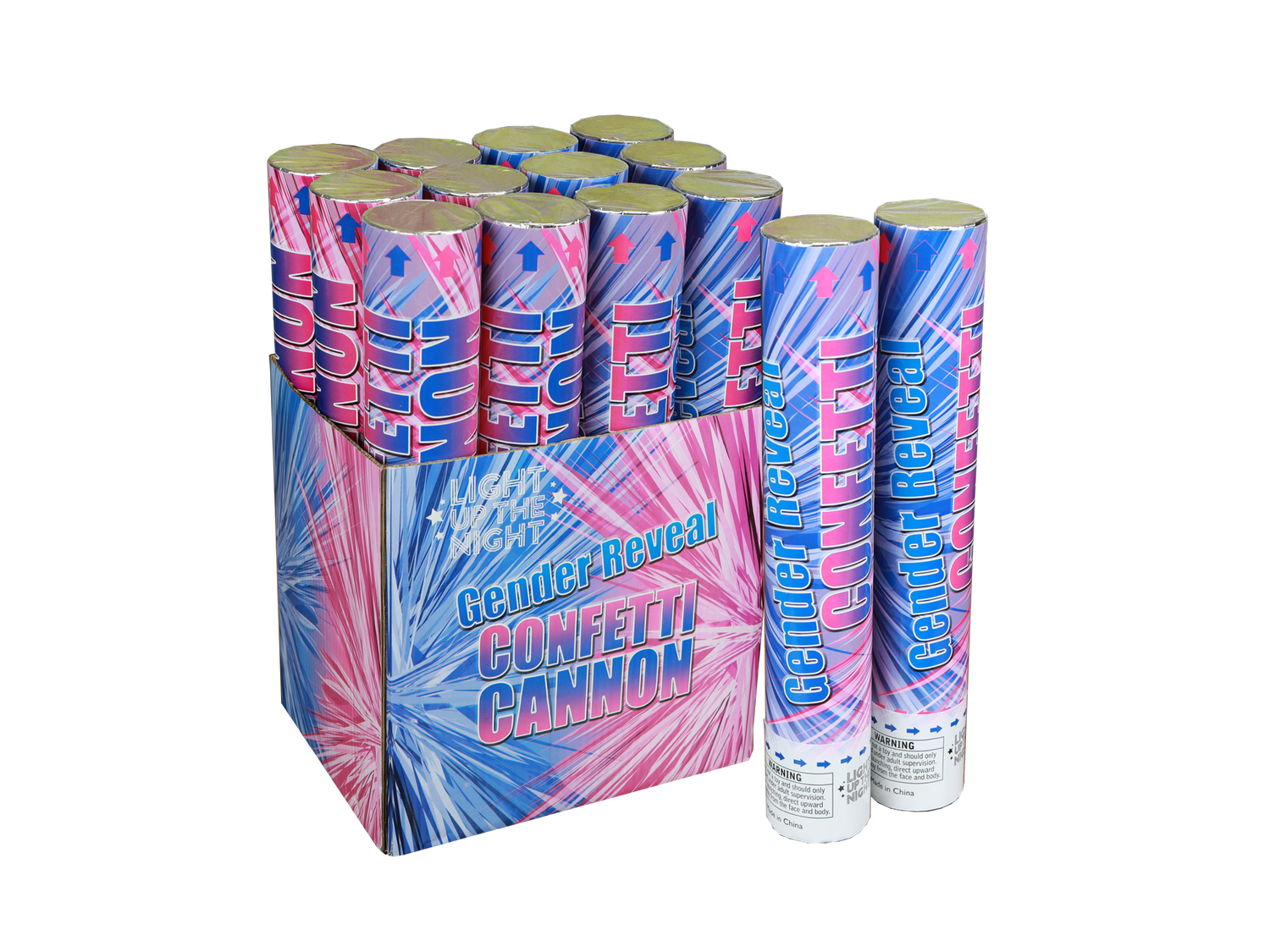 GENDER REVEAL CONFETTI IN DISPLAY
