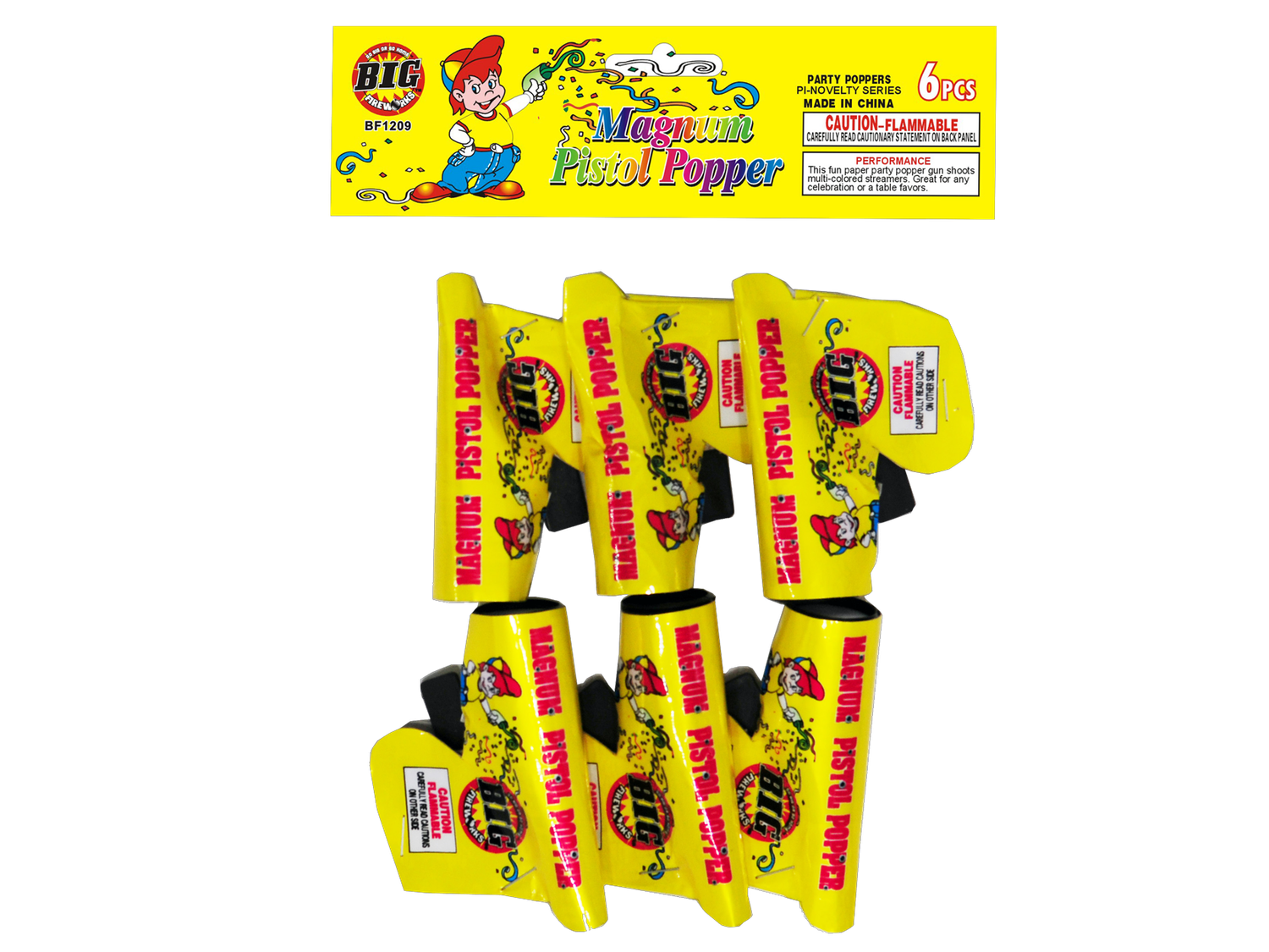 MAGNUM PISTOL POPPER - 6 PACK BAG