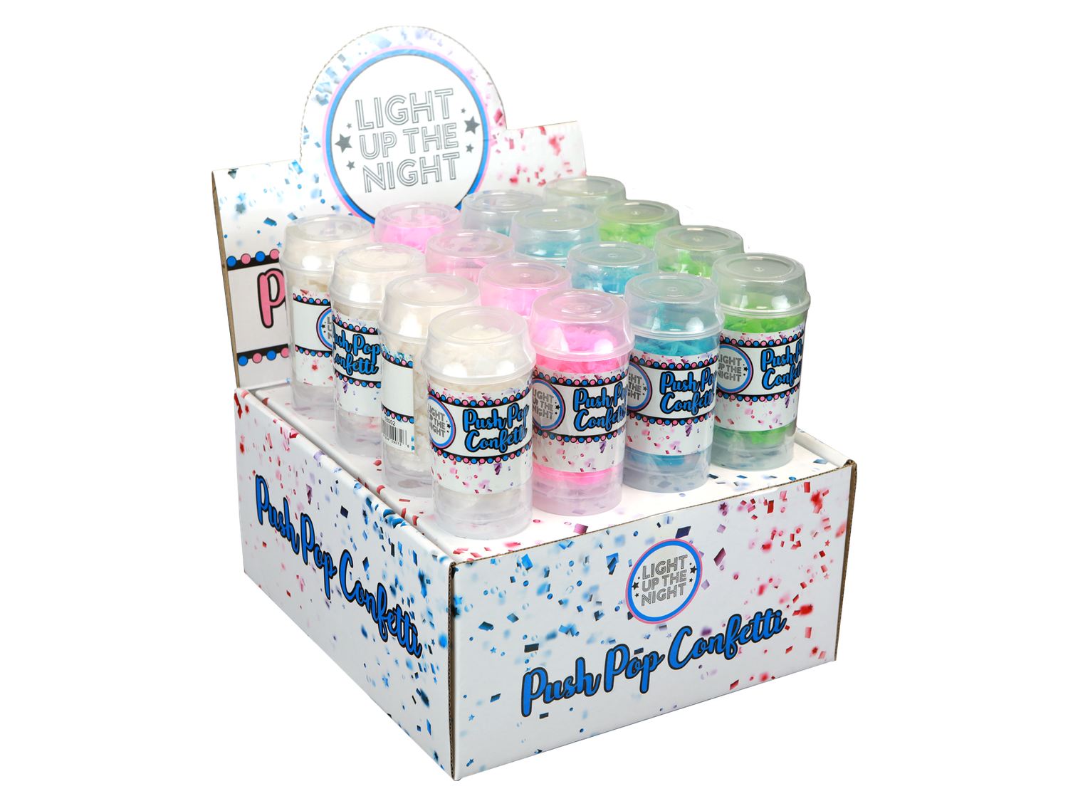 PUSH POP CONFETTI IN DISPLAY